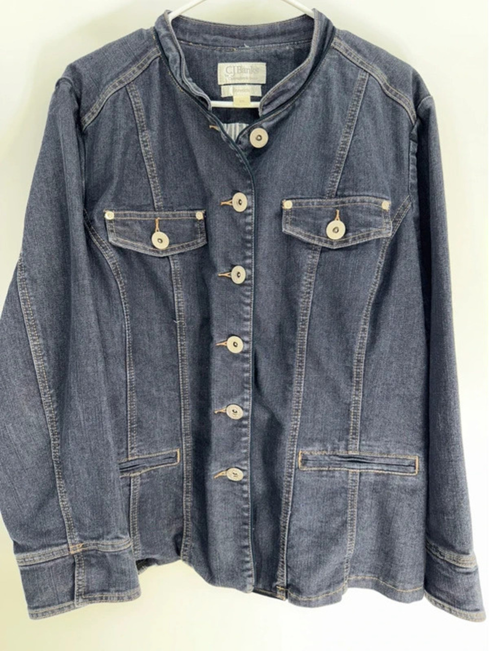 C.J. Banks Stretch Denim Jacket 2X